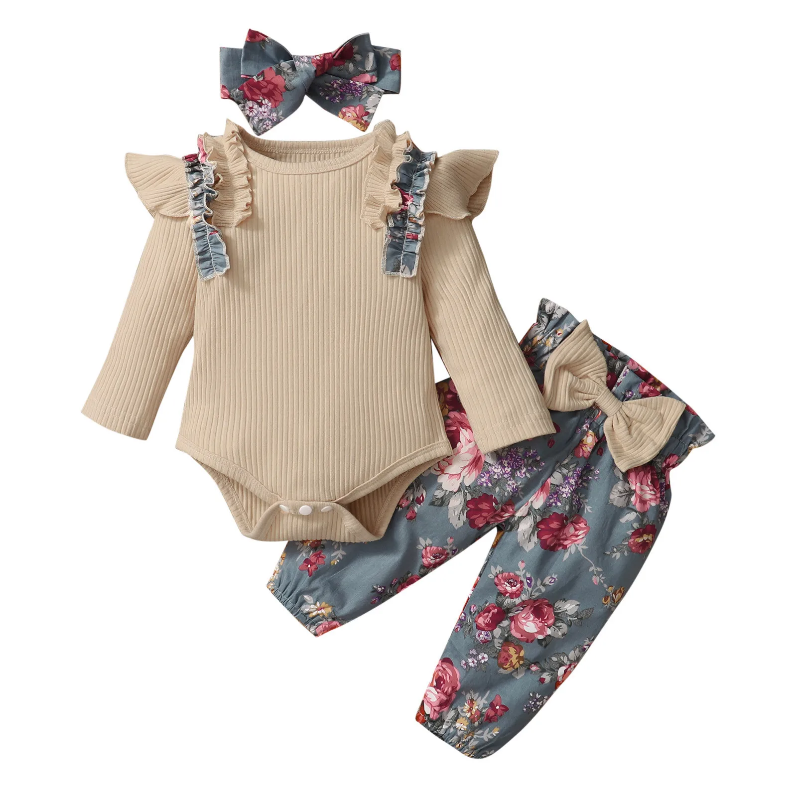 Baby Kleding UUAISSO Pasgeborenen Baby Meisjes Kleding Rib Ruches