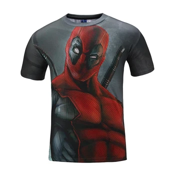 

Summer new 3D creative Deadpool printing T-shirt youth street men's clothing Cosplay Anime Costume Unisex
