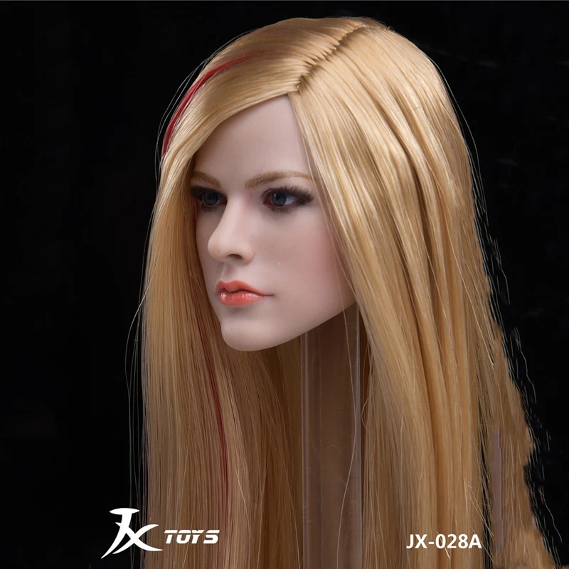 

1/6 Scale Women JX-028A Avril Singer Head Sculpt Model For 12" PH PHicen Female Pale Body Soldier Figure Toy Collection