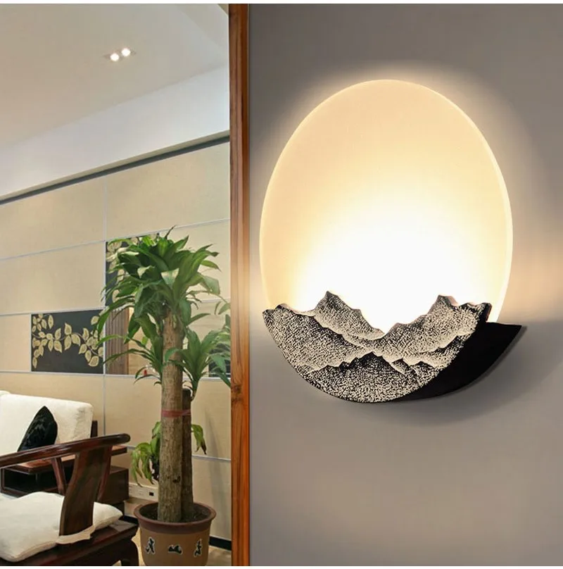 Китайские Современные Простые настенные светильники, прикроватная лампа для спальни, креативный смоляный клубный офисный бар, лестничный светильник, декоративный настенный светильник, светильники
