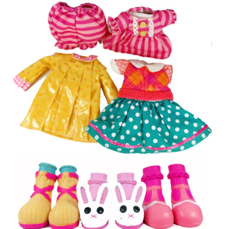 3 комплекта Lalaloopsy наряд модная одежда платье пижамы плащ с обувью для 1" куклы Lalaloopsy аксессуары игрушки DIY подарок для девочки