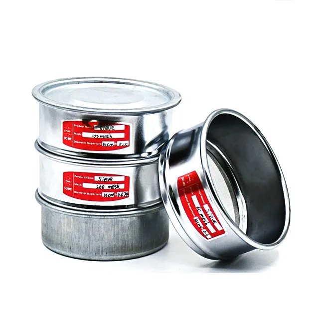 304 Stainless Steel Round Hole Test Sieve - 30cm Diameter, 10mm Hole Size, For Lab, Soil, Gravel