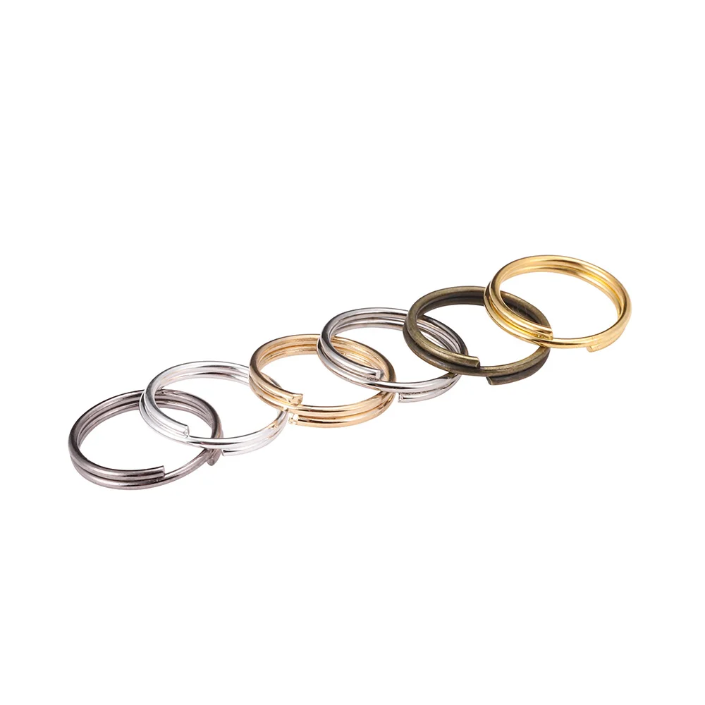 PH PandaHall 60 Anelli Di Salto Chiusi In Ottone Placcato Oro 24K, 3 Colori (oro, Argento, Platino), 6 Mm, 18 Gauge, Per Gioielli Fai Da Te