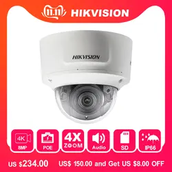 Hikvision переменным фокусным расстоянием 2,8-12 мм Купол IP Камера DS-2CD2783G0-IZS 8-мегапиксельная видеонаблюдения POE CCTV Камера H.265 ИК 30 м