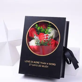 

1pcs Eternal Rose Soap Flower Creative Valentine's Day Gift Preserved Rose Flowers Soaps Bouquet Gift Box Festival Party Gift