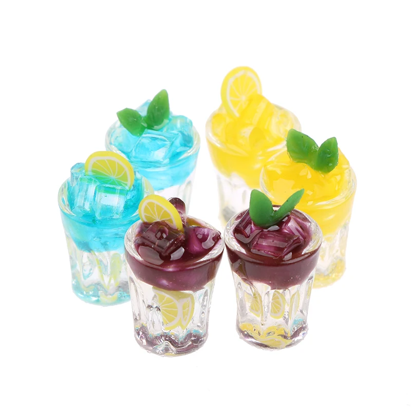 1pc Dollhouse Miniature Ice Cup Drink Model Pretend Play Food Doll