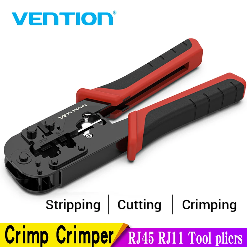 cable wire toner tracer tester Vention RJ45 Crimping Tool RJ45 Network Cutting Tools 8P RJ45 Crimper Cutter Stripper Plier for Modular RJ12 RJ11 Crimp Crimper cable toner and probe