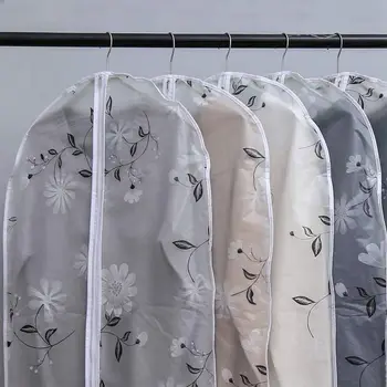 

Garment Hanging Bag, Clear Garment Bag Moth-Proof Covers 36-inch Clothes Storage for Short Closet Space Saving, Black Pattern, 1