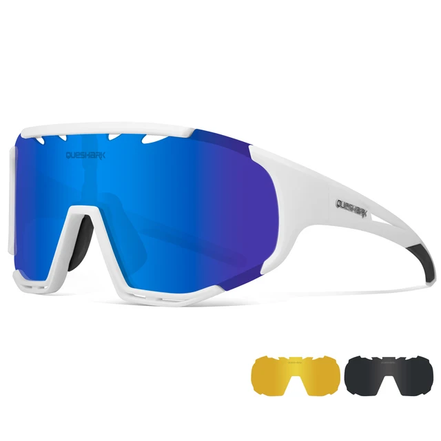 QUESHARK gafas de sol polarizadas para ciclismo para hombre y mujer, lentes  de sol deportivas para bicicleta de montaña, con espejo UV400, QE55|Gafas  de ciclismo| - AliExpress