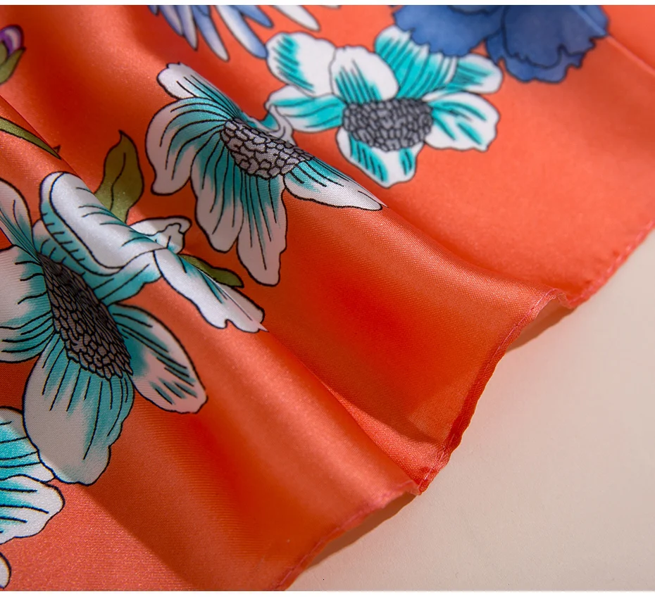 Бандана шелковый квадратный шарф Женская Косынка Foulard Femme атласная шифоновая шаль голова сумка для волос Шея женский шарф для женщин