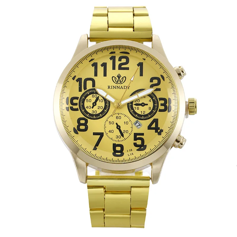 

Cross Border Hot Selling New Style Geneva Three-Eyed with Calendar Steel Belt Quartz Watch Top Grade Men Business Watch Wholesal