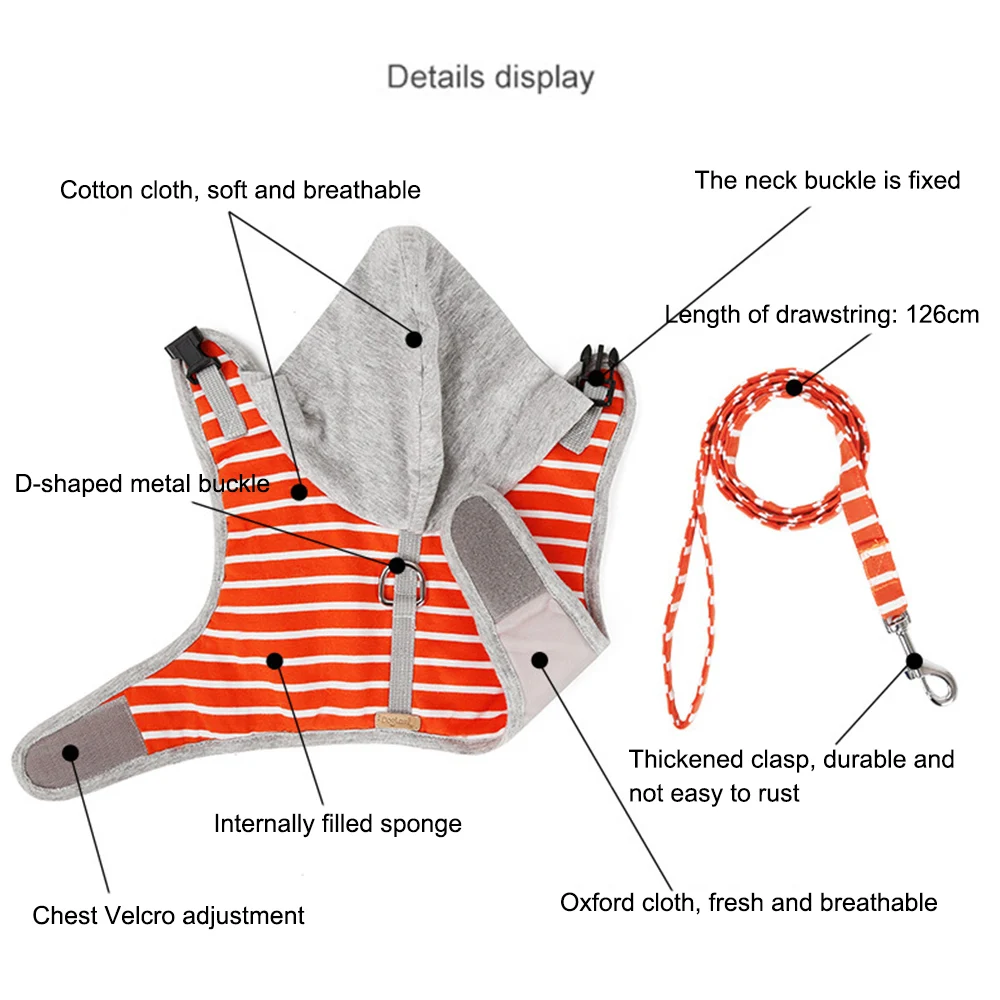 Soft Pet Dog Harnesses Vest No Pull Adjustable Chihuahua Puppy Cat Harness Leash Set For Small Medium Dogs Coat