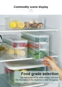 

Home Simple Multi-layer Plastic Fresh-keeping Box Refrigerator Storage Box Transparent Food Sealed Box Kitchen Supplies