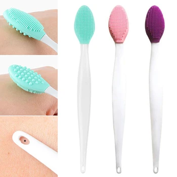 

Beauty Skin Care Wash Face Silicone Brush Exfoliating Nose Clean Blackhead Removal Brush Tool With Replacement Head Dropshipping