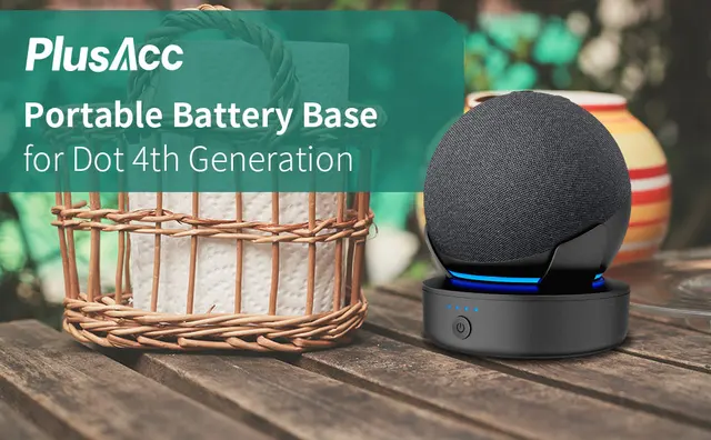 Batteria Per Echo Dot 4a E 5a Generazione - 5000mAh, Bianco, Ricaricabile USB-C