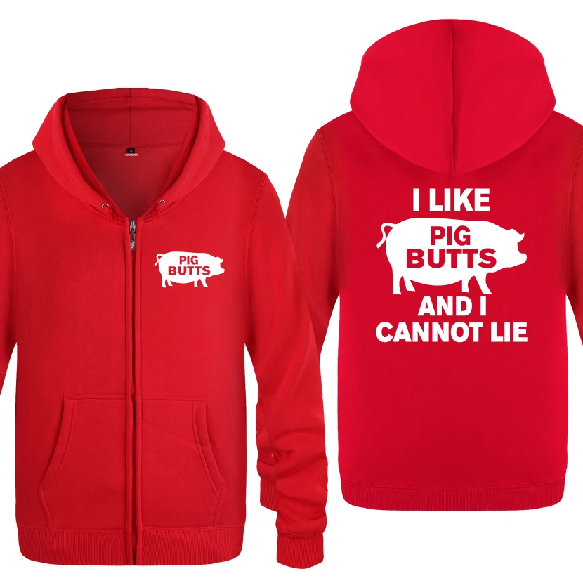 HOY BAT I Like Pig Butts говорящие саркастичные толстовки мужские мужские флисовые толстовки на молнии с капюшоном кардиганы - Цвет: HOY BAT