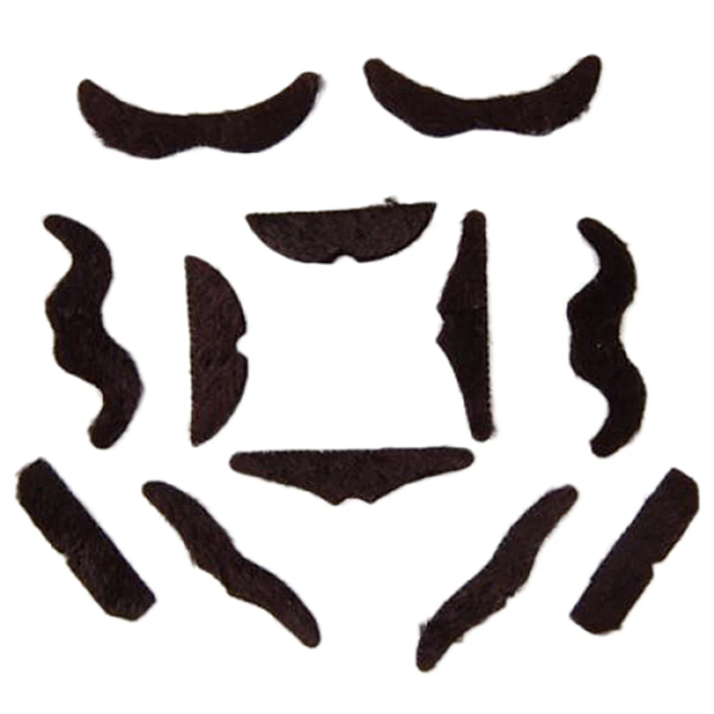 

Set Of 12 Cinco De Mayo Stylish Costume Party Fake Mustache Moustache