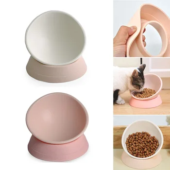 

Non-slip Tilting Cat Bowl Dog Bowl With Stand Pet Feeding Cat Water Bowl For Cat Food Pet Bowls For Dogs Feeder Product Supplies