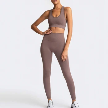 

New Yoga Set Sports Bra Leggings Women Gym Set Clothes Seamless Workout Fitness Sportswear Fitness Sports Suit