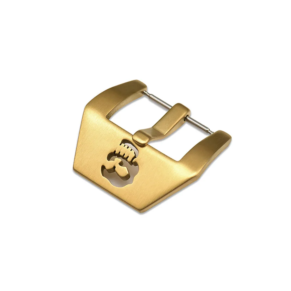 Skull Gold Металлическая пряжка из нержавеющей стали 16 мм 18 мм 20 мм 22 мм 24 мм 26 мм серебристый черный Золотой зажим с черепами ремешок для часов Аксессуары Для Panerai - Цвет ремешка: Skull Gold