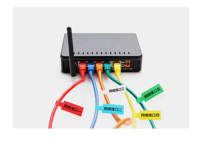 Ethernet da Rede Térmicas da Etiqueta do Cabo 78*100*30mm da Etiqueta da Organização do Marcador do Cabo dos Ethernet Etiquetas Impermeáveis Rede - 80 Pces Rolo da 25 8 Fixadores de cabo