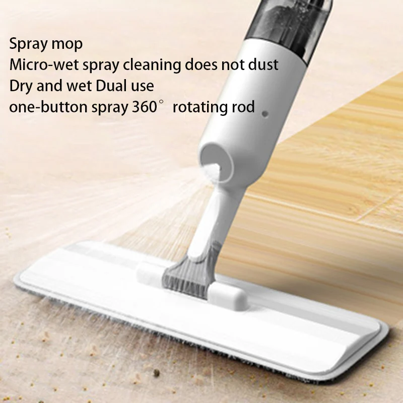 Spray Floor Mop with Reusable Microfiber Pads 360 Degree Handle for Home Kitchen Laminate Wood Ceramic Tiles Cleaning | Дом и сад