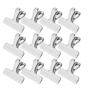 

3 Inches Stainless Steel Bag Clips Food Clips, Great for Air Tight Seal Food Bags Paper Documents At Home School Office