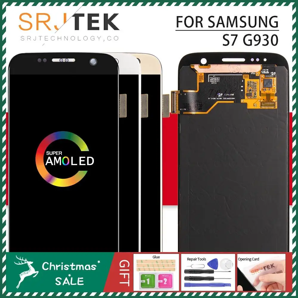 AMOLED/OLED для samsung Galaxy S7 G930 ЖК-дисплей сенсорный дигитайзер сенсор стекло сборка для Galaxy S7 G930 G930F G930A