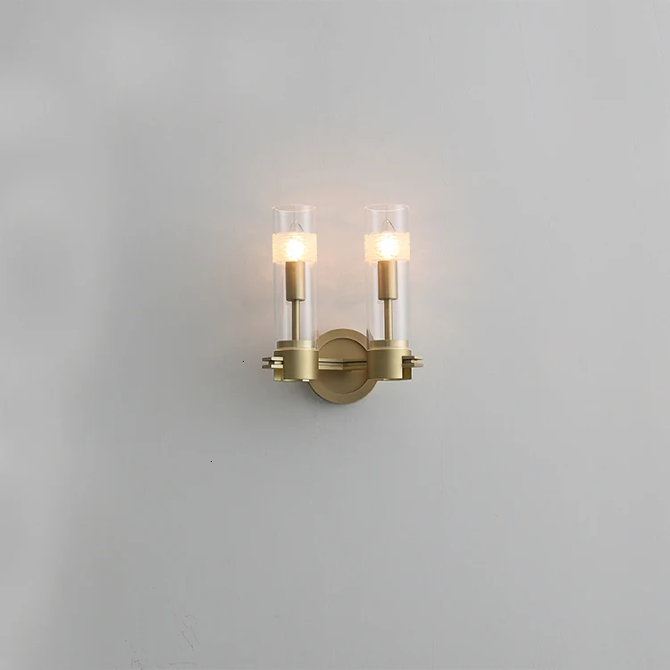 

Nordic postmodern design sconces light Simple strip glass modern wall lamp Ins wind blue white gray glass wall lights for home