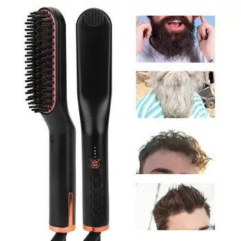 

Beard Comb 110-240V Unisex Portable Electric Beard Comb Hair Straight Styling Straightener Tool Professional Hair Comb