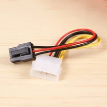 6 шт. компьютерная видеокарта силовой кабель 4D до 6P блок питания одна точка два линейных адаптера источник питания ЦП