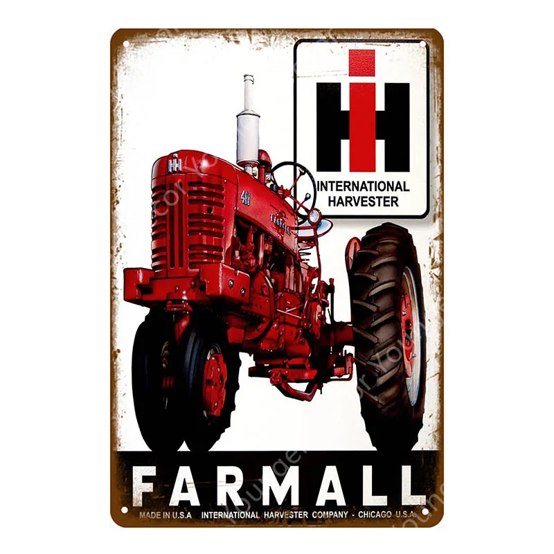 Farmall сельскохозяйственные тракторы металлические оловянные знаки сельскохозяйственная машина сельскохозяйственная табличка настенная живопись плакат Паб Клуб Гараж Декор YH064 - Цвет: YD9499H