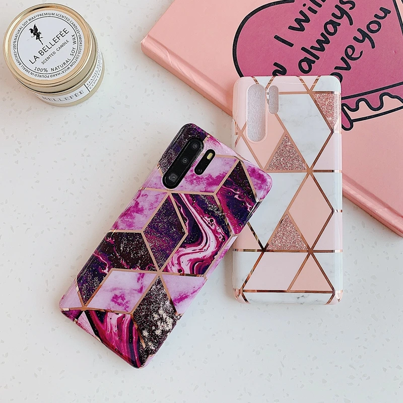 Fashion Luxury Marble Phone Case For HUAWEI P20 P30 P40 Pro Lite Mate 30 Pro Lite Soft Silicone Shockproof Cases Cover waterproof case for huawei