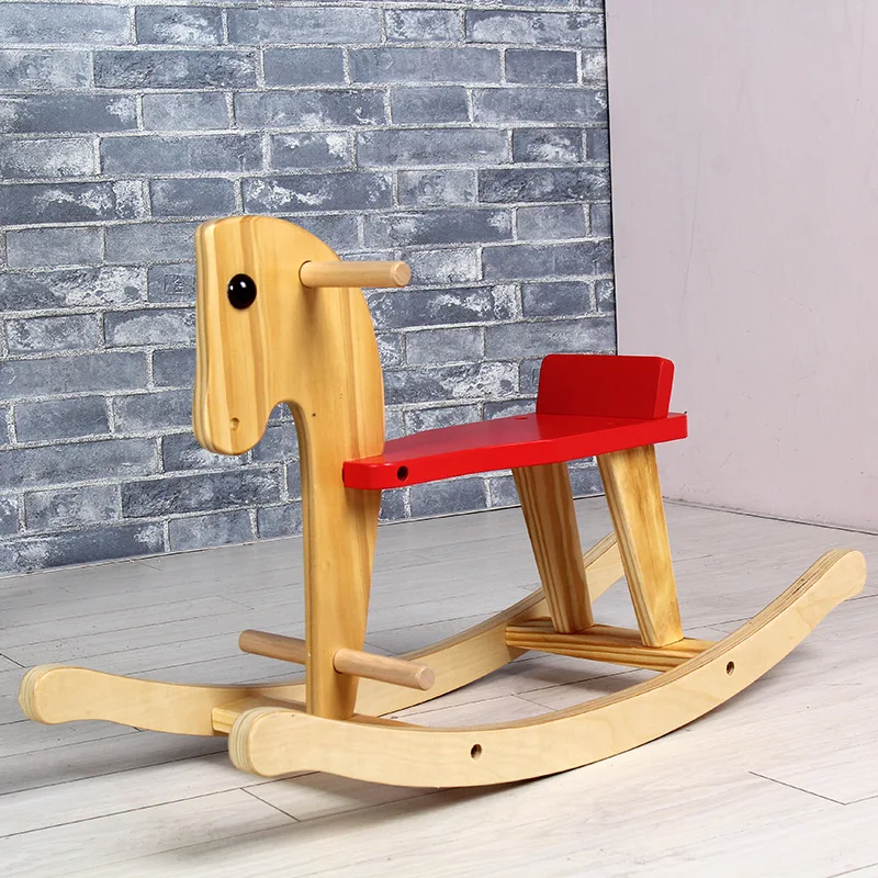 wooden childs rocking chair