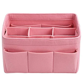 

Felt Storage Bag Cosmetics Home Small Items Supplies Organizer Or Folding Storage Box Pink