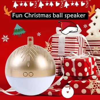 

LEORY Fun Christmas Present TWS Wireless Bluetooth Speaker Ball LED Light Christmas Gift Mini Colorful Sound 8 Christmas Songs