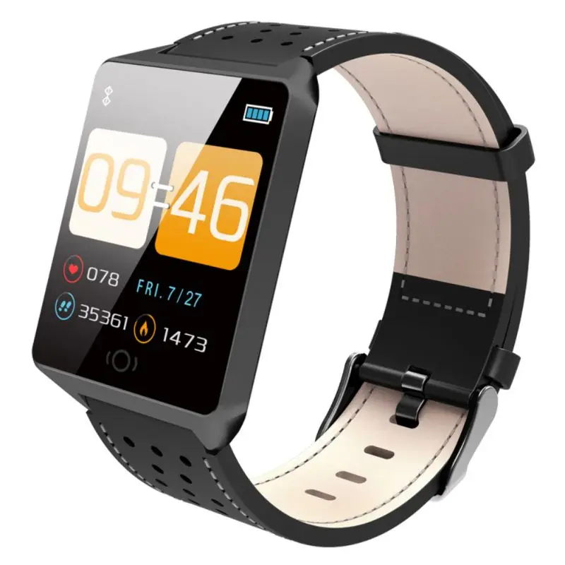 CK19 Smartwatch IP67 водонепроницаемые носимые устройства Bluetooth Шагомер монитор сердечного ритма цветной дисплей Смарт-часы для Android/IOS - Цвет: B