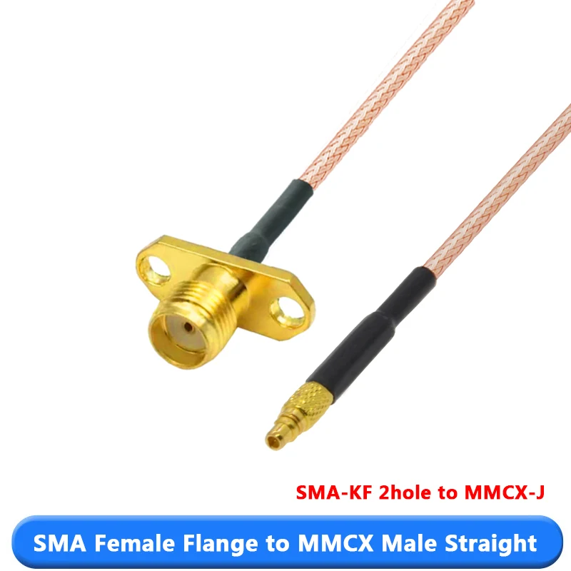 Cabo de extensão fêmea Flange Panel Mount Pigtail Antenna para TBS Unificar PandaRC VTX, MMCX para SMA/RP-SMA, RG316, 1Pc