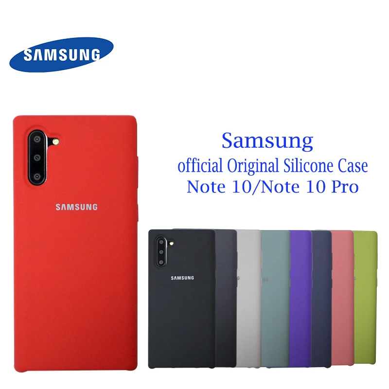 Чехол для Samsung Note 10 Оригинальный чехол из жидкого силикона шелковистый мягкий на