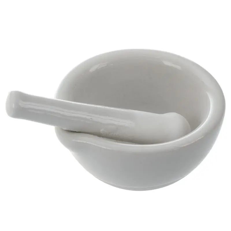 Promotion! 60mm Mini Porcelain Mortar and Pestle Mixing Grinding Bowl Set DIY Tool White | Дом и сад