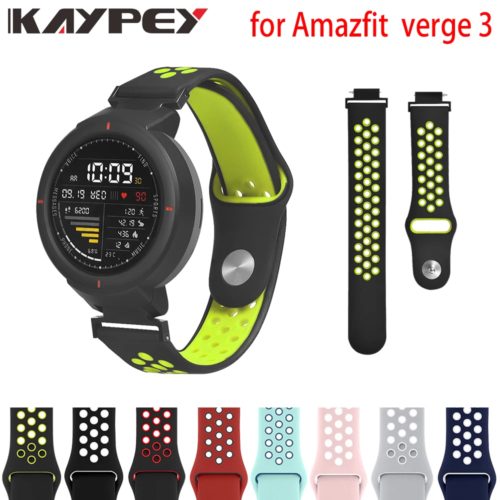 Silicon Soft Wrist Strap For Xiaomi Amazfit Verge Band Smart Watch Accessories For Huami Amazfit Verge 3 Sports strap Bracelet