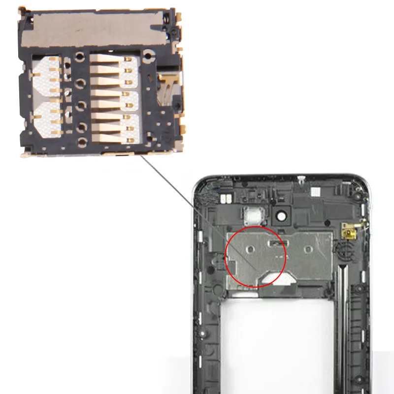 For Galaxy Note i9220 SIM Card Slot + Sim Connector Holder Adapter Replacement Part |