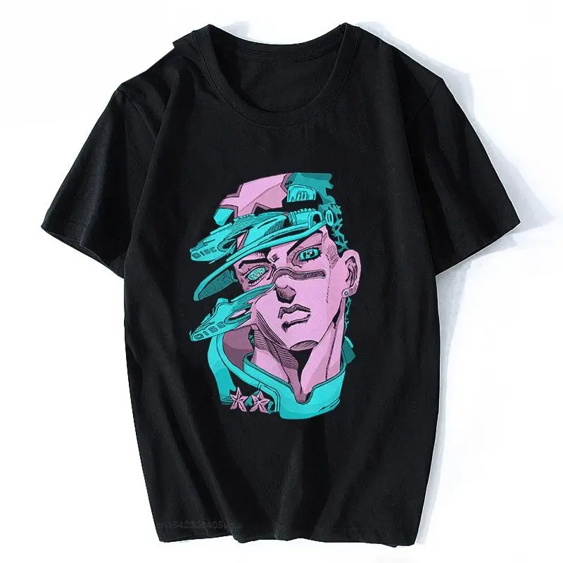 

Harajuku Streetwear Cotton Camisetas Hombre Men Vaporwave Japan Anime Shirt Jojos Bizarre Adventure Vintage Men Manga T-Shirt