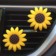 Car Air Outlet Fragrant Perfume Clip Air Freshener Diffuser Daisy Sunflower Ballet Girl Rose Shape Car Interior Accessories