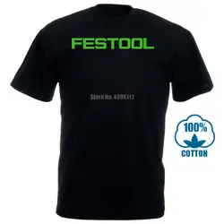 Новые Festool инструменты логотип мужские черные футболки мужская одежда Бесплатная доставка Топ тройник