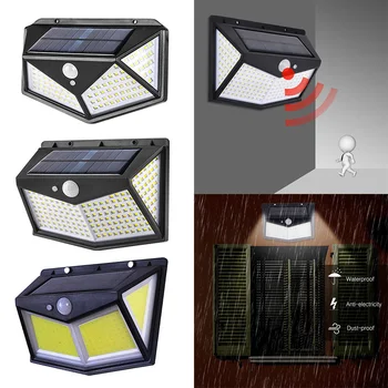 

114/211LED COB Light Solar Portable Solar Light Garden Motion Sensor Wall Light Waterproof Sunlight Home Outdoor Solar Lamp