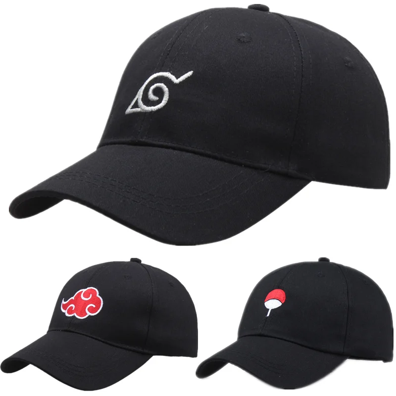 

Anime NARUTO Akatsuki Ninja Uchiha Konoha Logo Cosplay Hats Baseball Cap