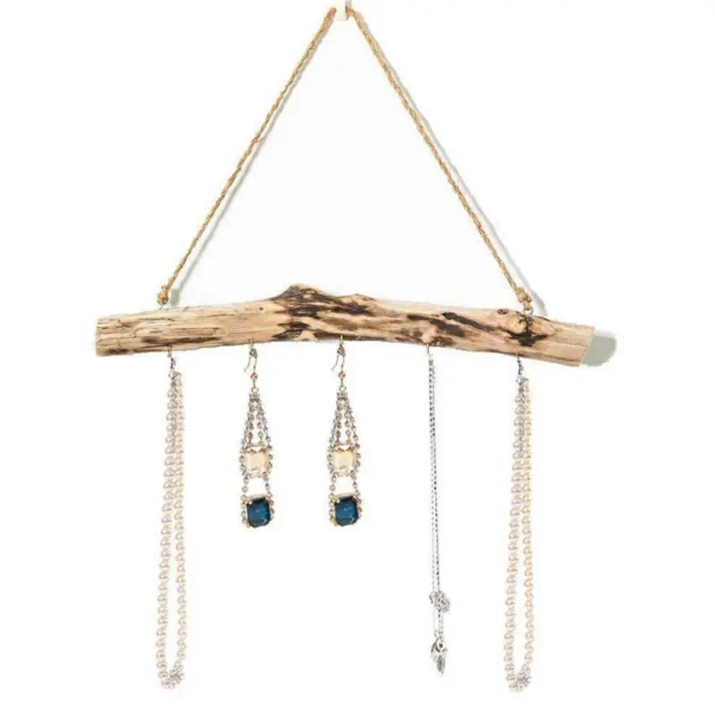 

Vintage Driftwood Storage Hanging Rack Key Jewelry Door Hook Household Wall Holder Rack Crafts