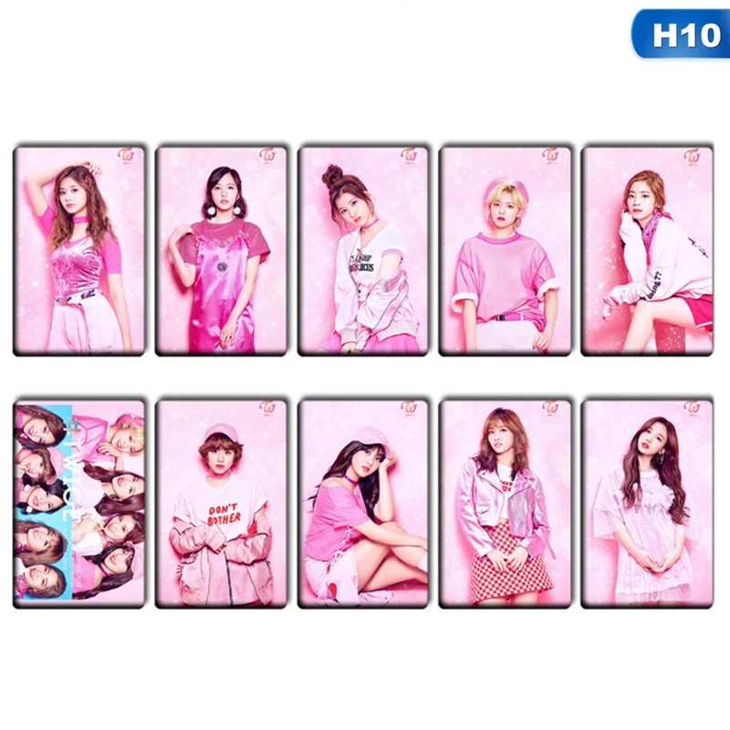 Новинка, 10 шт./компл., Kpop Twice Lomo, наклейка для фотостудии, летняя мода, липкая Фотокарта, 10 шт., плакат - Цвет: H10