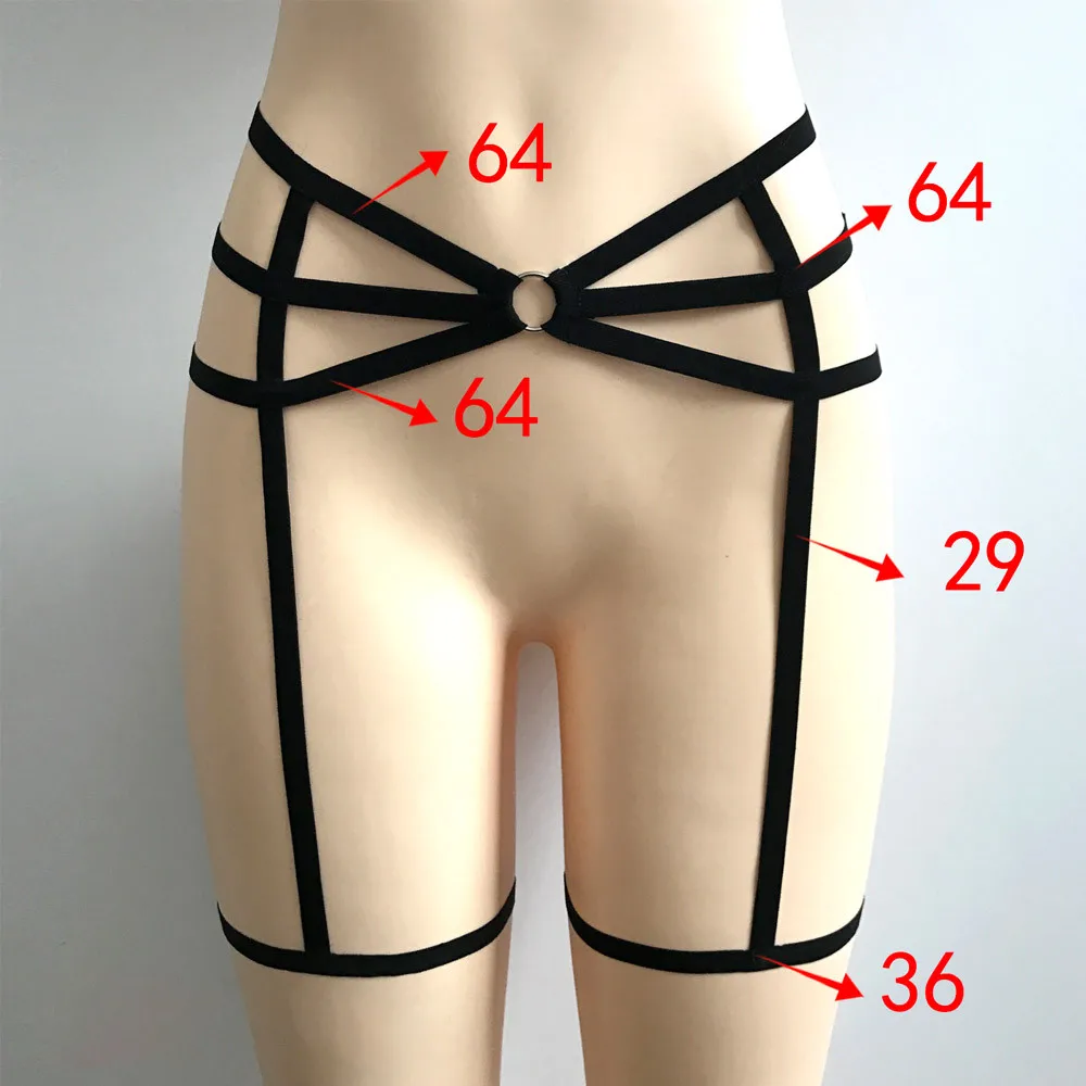 Женские сексуальные трусики с ремешками, эластичные готические Подвязки для ног, пояс для ног, украшение для ног, трусики, нижнее белье, ropa gotica mujer# yl